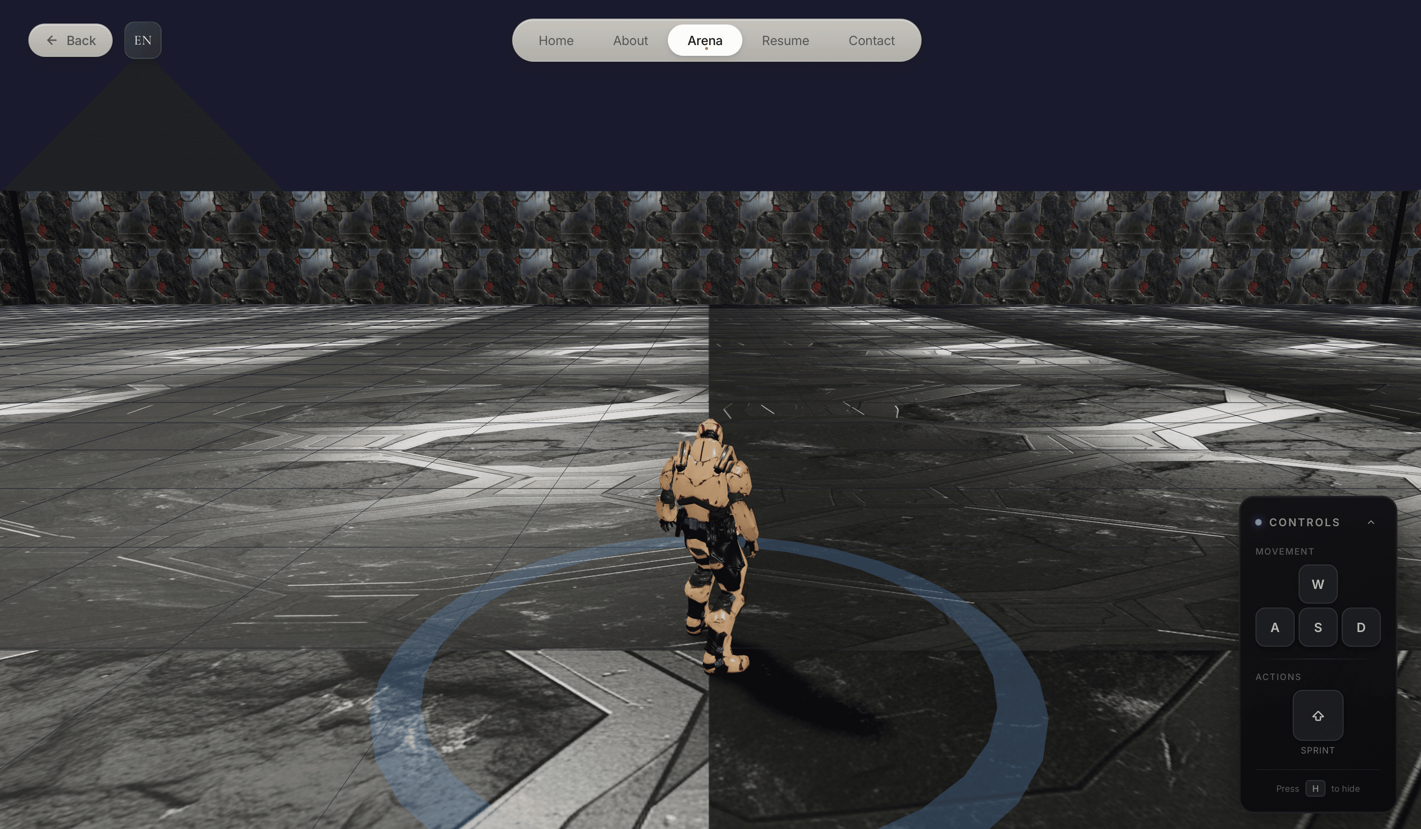 3D Immersive Portfolio — screen 3