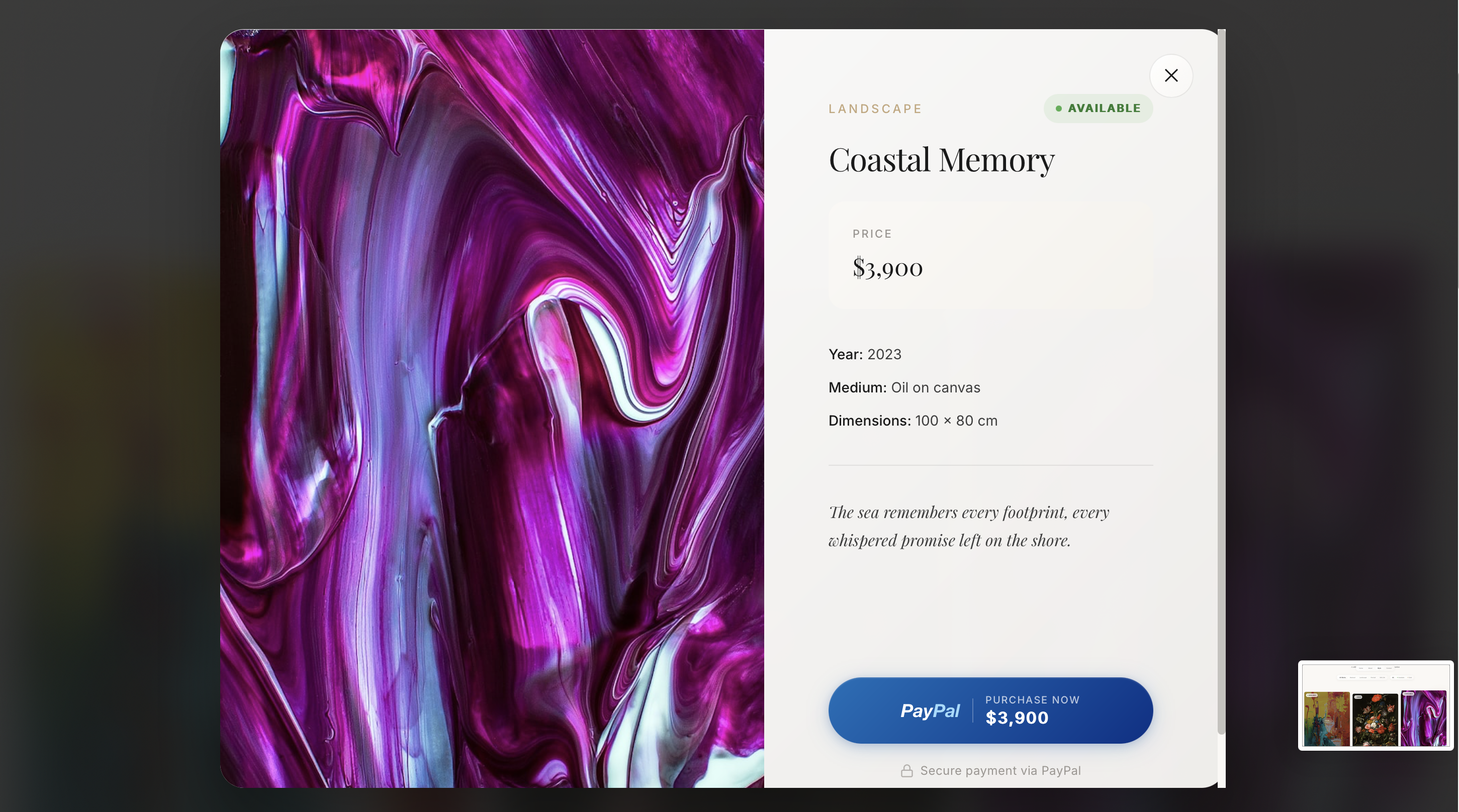 Artist Portfolio Website — screen 3