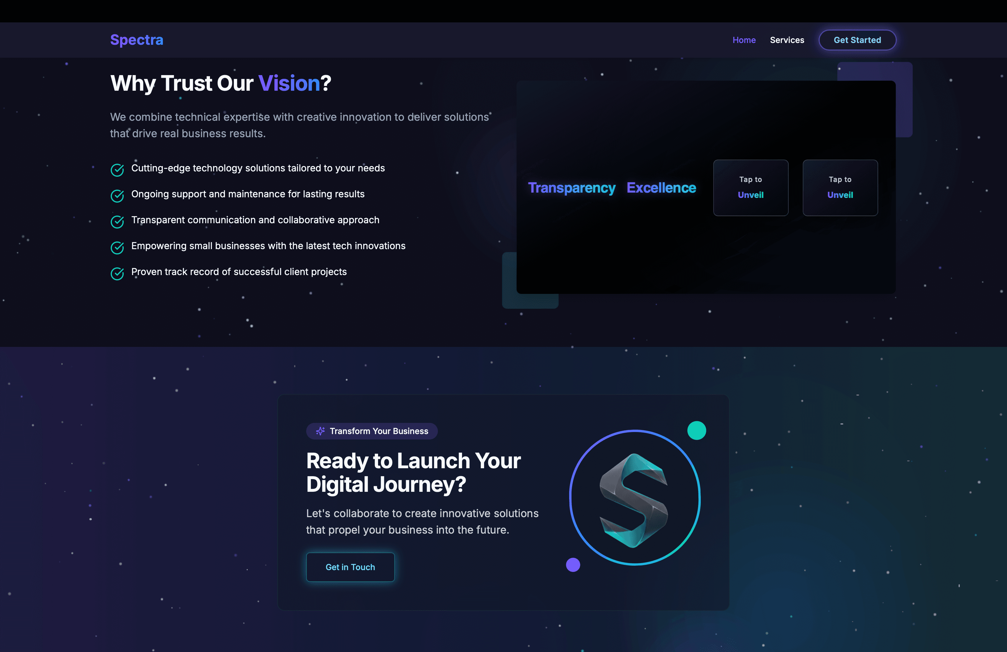 Spectra – Tech Startup Co-Founder & Full-Stack Developer